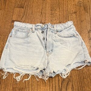 Wild Fable Light Blue Frayed Jean Shorts